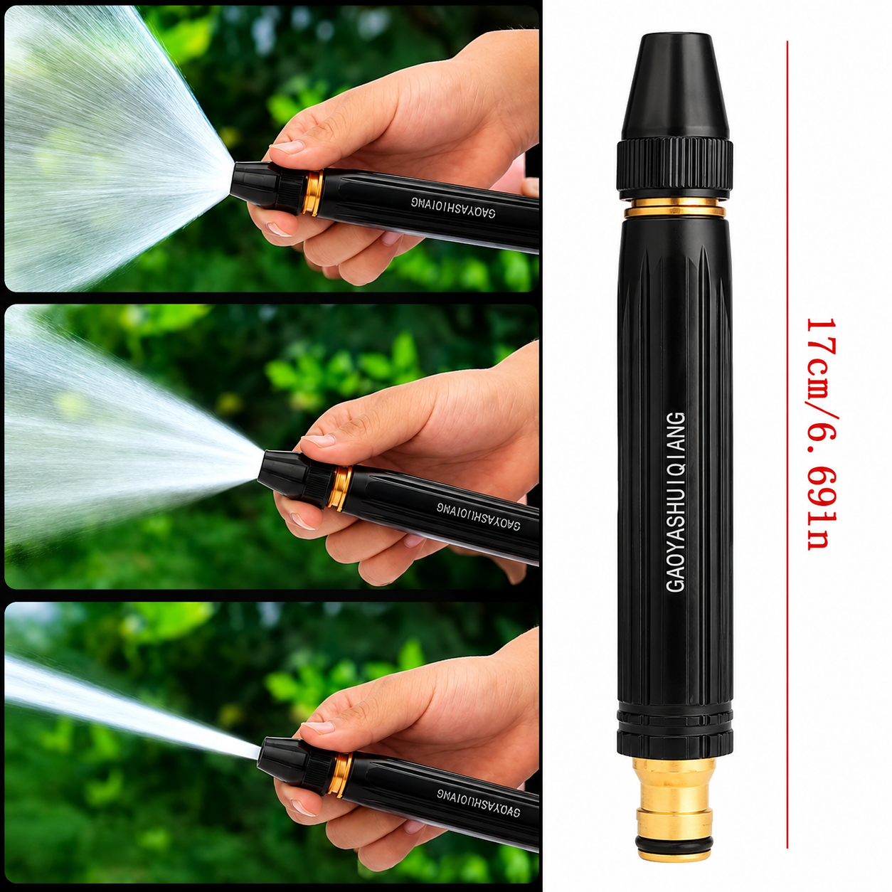 3-in-1 High Pressure Water Nozzle | Car Wash, Garden & Home