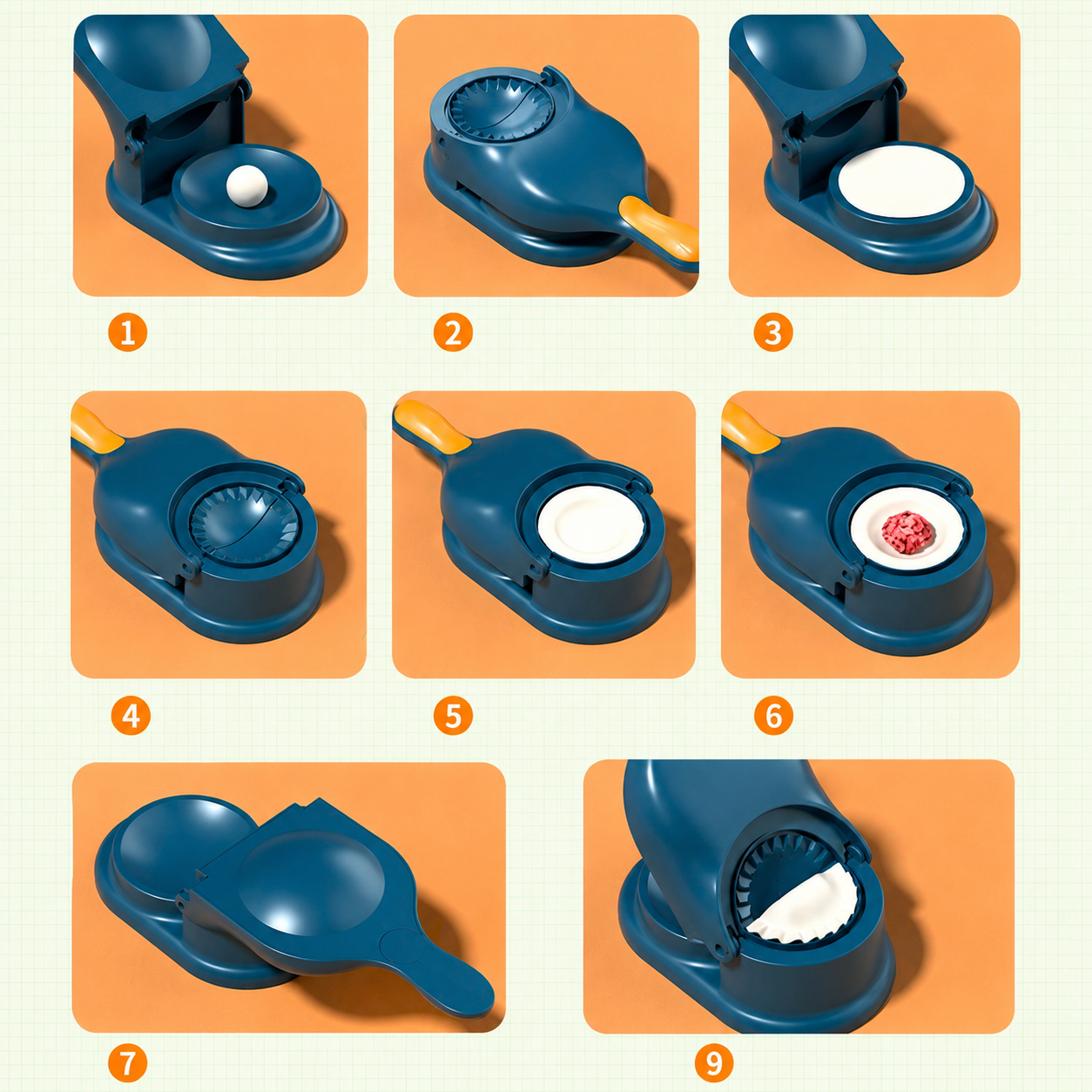 2-in-1 Dumpling Maker & Dough Press – Perfect Dumplings in Seconds